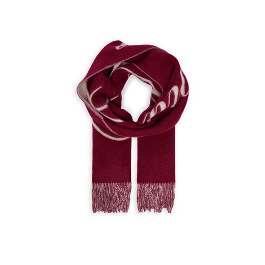 Szalik Tommy Hilfiger Script Logo AW0AW17786 Bordowy ze sklepu eobuwie.pl w kategorii Szaliki i chusty damskie - zdjęcie 187288734