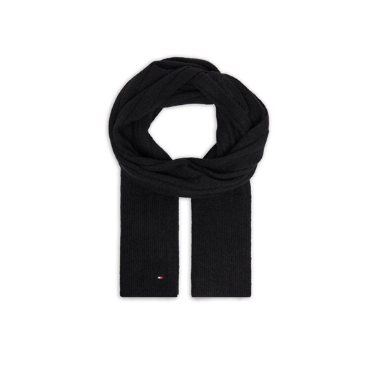 Szalik Tommy Hilfiger Flag Fluffy AW0AW17787 Czarny ze sklepu eobuwie.pl w kategorii Szaliki i chusty damskie - zdjęcie 187288781