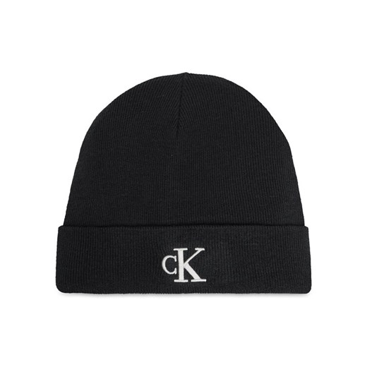 Calvin Klein Czapka Monogram Embro Beanie K50K512145 Szary ze sklepu MODIVO w kategorii Czapki zimowe męskie - zdjęcie 187289164