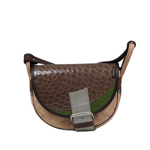 damska torebka listonoszka skórzana na ramię Freshman Mini beżowa - id: 46911 - marki Słoń Torbalski - 187289350 damska torebka listonoszka skórzana na ramię Freshman Mini beżowa ze sklepu Słoń Torbalski w kategorii Listonoszki - zdjęcie 187289350