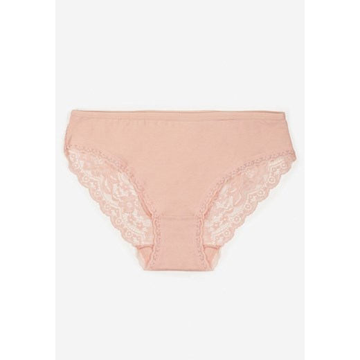 Różowe Majtki Figi Zdobione Koronką Venissella ze sklepu born2be.pl w kategorii Majtki damskie - zdjęcie 187290084