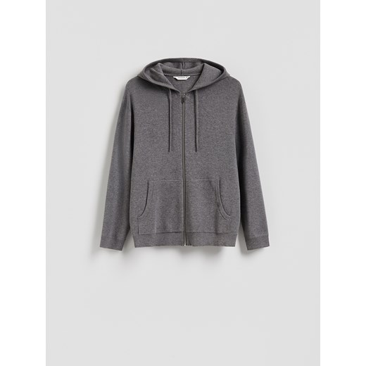 Reserved - Sweter z kapturem - szary ze sklepu Reserved w kategorii Swetry męskie - zdjęcie 187290421