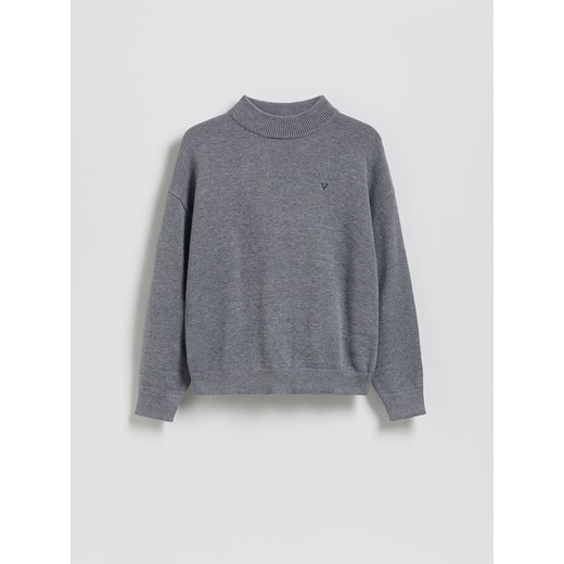 Reserved - Sweter ze stójką - jasnoszary - id: 650FH-09M - marki Reserved - 187290804 Reserved - Sweter ze stójką - jasnoszary ze sklepu Reserved w kategorii Bluzy chłopięce - zdjęcie 187290804