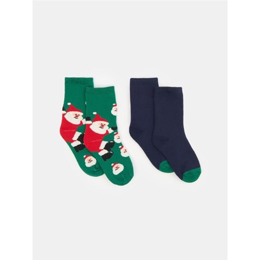 Sinsay - Skarpetki z motywem świątecznym 2 pack - wielobarwny ze sklepu Sinsay w kategorii Skarpetki dziecięce - zdjęcie 187291644