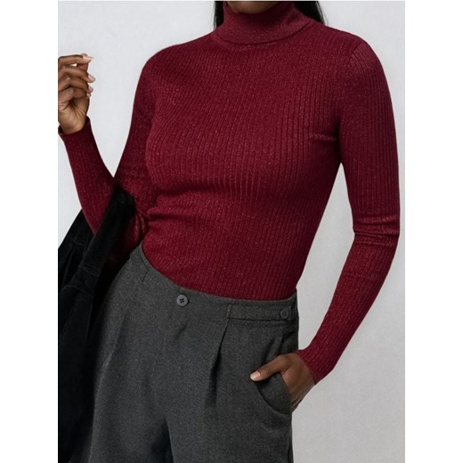 Sinsay - Prążkowany sweter - różowy Sinsay S Sinsay