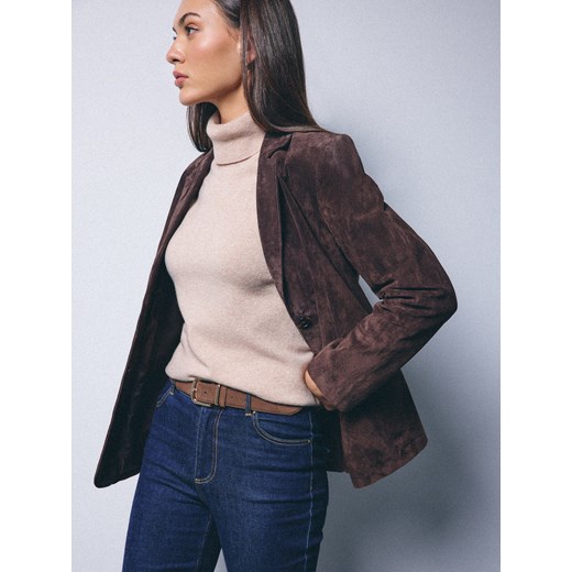 Mohito - Wełniany beżowy golf - beżowy ze sklepu Mohito w kategorii Swetry damskie - zdjęcie 187292013