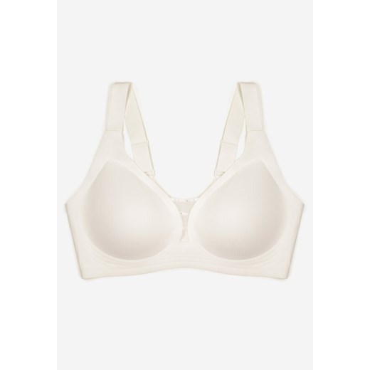 Biały Biustonosz z Prążkowanego Materiału Ezimere - id: 401835 - marki born2be - 187292243 Biały Biustonosz z Prążkowanego Materiału Ezimere ze sklepu born2be.pl w kategorii Biustonosze - zdjęcie 187292243