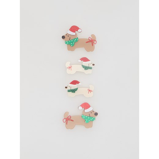 Reserved - Świąteczne spinki do włosów 4-pak - wielobarwny ze sklepu Reserved w kategorii Ozdoby do włosów dziewczęce - zdjęcie 187292710