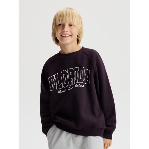 Reserved - Bluza z napisami - bordowy ze sklepu Reserved w kategorii Bluzy chłopięce - zdjęcie 187292841