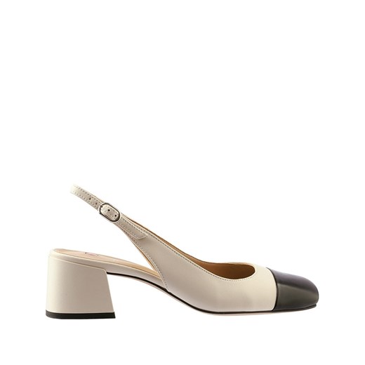 Högl Skórzane czółenka w kolorze kremowo-czarnym Högl 40 Limango Polska okazja