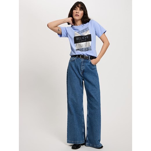 Cross Jeans Koszulka w kolorze błękitnym Cross Jeans M promocja Limango Polska