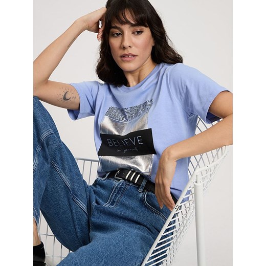 Cross Jeans Koszulka w kolorze błękitnym Cross Jeans XL promocyjna cena Limango Polska