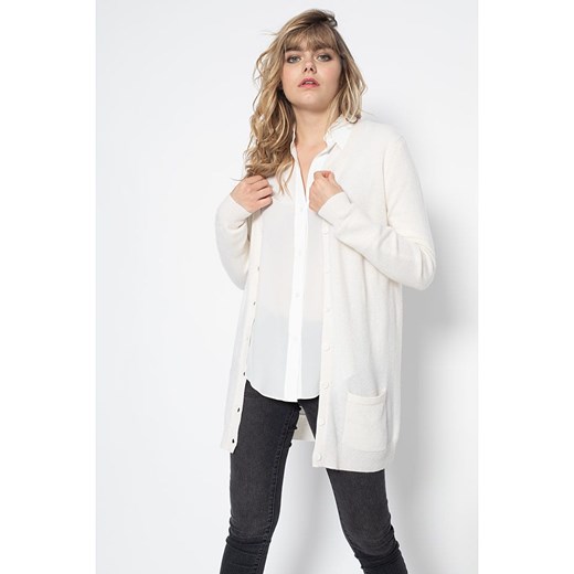 Perfect Cashmere Kaszmirowy kardigan &quot;Pearl&quot; w kolorze kremowym ze sklepu Limango Polska w kategorii Swetry damskie - zdjęcie 187293162