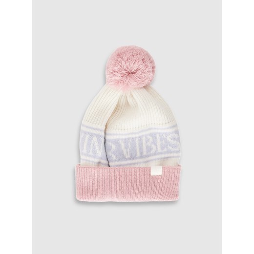 Dziewczęca czapka z pomponem 4F 4FJRAW25ACAPF0748 - różowa ze sklepu Sportstylestory.com w kategorii Czapki dziecięce - zdjęcie 187293741