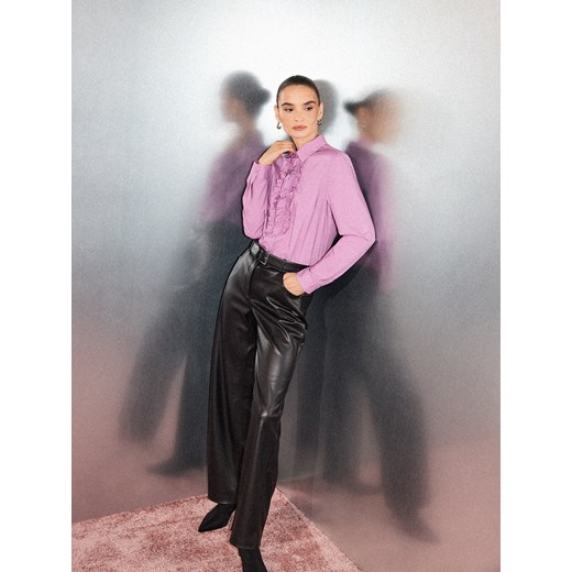 Mohito - Spodnie z imitacji skóry - czarny ze sklepu Mohito w kategorii Spodnie damskie - zdjęcie 187293860