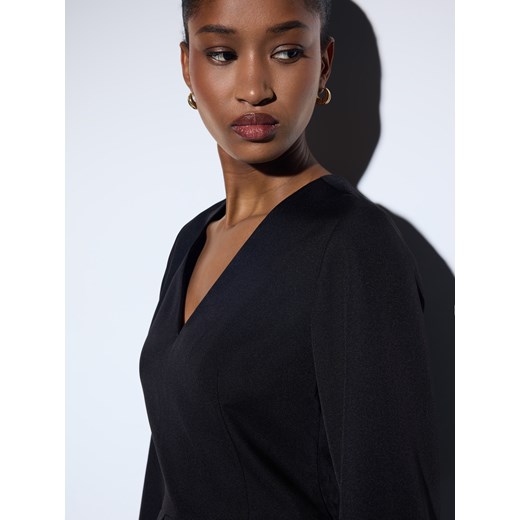 Mohito - Bluzka z falbaną - czarny Mohito 34 Mohito