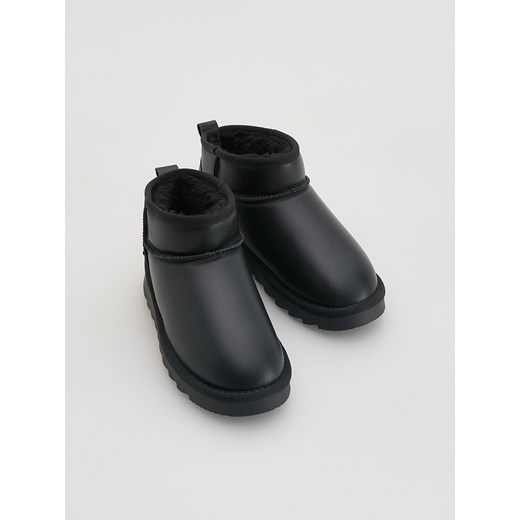 Reserved - Skórzane botki za kostkę - czarny - id: 913GT-99X - marki Reserved - 187294523 Reserved - Skórzane botki za kostkę - czarny ze sklepu Reserved w kategorii Buty zimowe dziecięce - zdjęcie 187294523