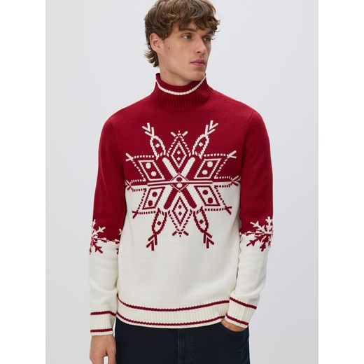 Reserved - Golf ze świątecznym motywem - wielobarwny - id: 947GC-MLC - marki Reserved - 187294541 Reserved - Golf ze świątecznym motywem - wielobarwny ze sklepu Reserved w kategorii Swetry męskie - zdjęcie 187294541