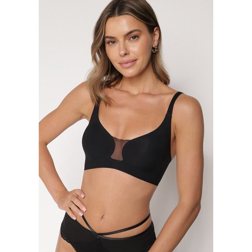 Czarny Biustonosz z Ozdobnym Wycięciem Ezirelle - id: 401900 - marki born2be - 187294781 Czarny Biustonosz z Ozdobnym Wycięciem Ezirelle ze sklepu born2be.pl w kategorii Biustonosze - zdjęcie 187294781