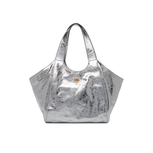 Torebka PINKO Tote Mini Bag AI 25-26 PLTT 104645 A2OT Srebrny - id: 8053177173369 - marki Pinko - 187294941 Torebka PINKO Tote Mini Bag AI 25-26 PLTT 104645 A2OT Srebrny ze sklepu eobuwie.pl w kategorii Torebki hobo - zdjęcie 187294941