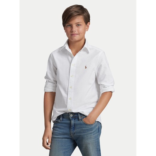 Polo Ralph Lauren Koszula 323677133001 Biały Regular Fit ze sklepu MODIVO w kategorii Koszule chłopięce - zdjęcie 187295052