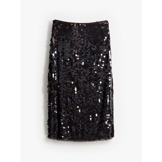 Mohito - Cekinowa spódnica midi - ciemnobrązowy ze sklepu Mohito w kategorii Spódnice - zdjęcie 187295474