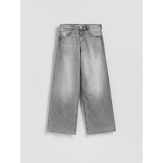 Reserved - Jeansy baggy fit - jasnoszary ze sklepu Reserved w kategorii Jeansy damskie - zdjęcie 187296150