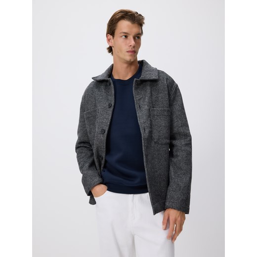 Reserved - Gładka bluza z bawełną - granatowy ze sklepu Reserved w kategorii Bluzy męskie - zdjęcie 187296242