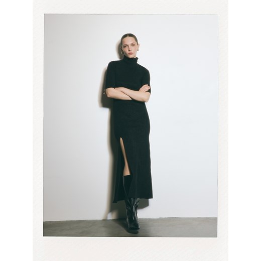 Reserved - Sukienka z wiskozą - czarny ze sklepu Reserved w kategorii Sukienki - zdjęcie 187296343