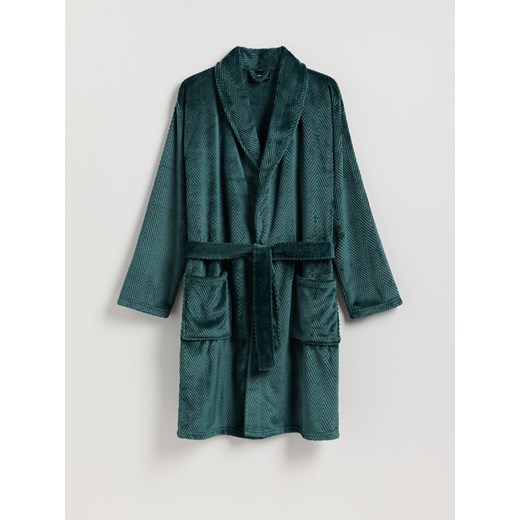 Reserved - Szlafrok z paskiem - morski - id: 927ER-67X - marki Reserved - 187296453 Reserved - Szlafrok z paskiem - morski ze sklepu Reserved w kategorii Szlafroki męskie - zdjęcie 187296453