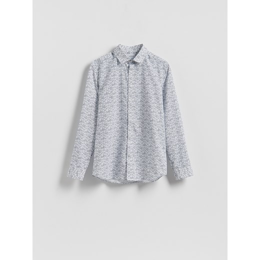 Reserved - Koszula slim z bawełny egipskiej - jasnoniebieski ze sklepu Reserved w kategorii Koszule męskie - zdjęcie 187296632