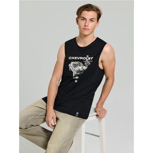 Sinsay - Koszulka z nadrukiem Chevrolet Camaro - czarny ze sklepu Sinsay w kategorii T-shirty męskie - zdjęcie 187297212