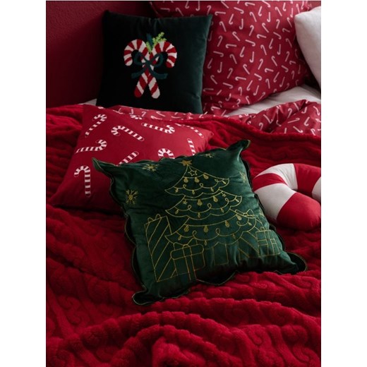 Sinsay - Poszewka na poduszkę z motywem świątecznym - zielony - id: 911FT-77X - marki Sinsay - 187297223 Sinsay - Poszewka na poduszkę z motywem świątecznym - zielony ze sklepu Sinsay w kategorii Poszewki na poduszki - zdjęcie 187297223