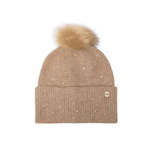 Czapka Guess AW5213 POL01 Beżowy ze sklepu eobuwie.pl w kategorii Czapki zimowe damskie - zdjęcie 187297283