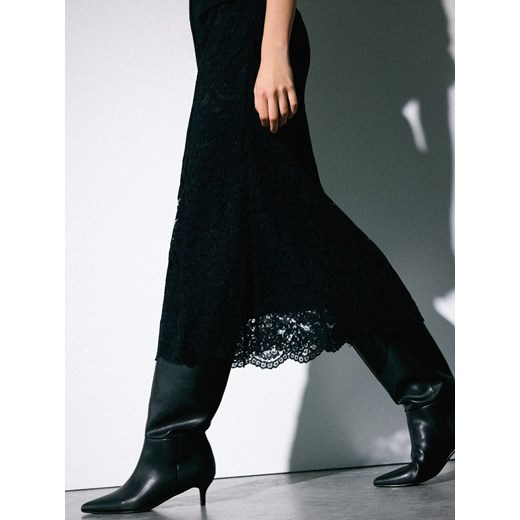 Mohito - Czarne kozaki na obcasie - czarny Mohito 37 Mohito