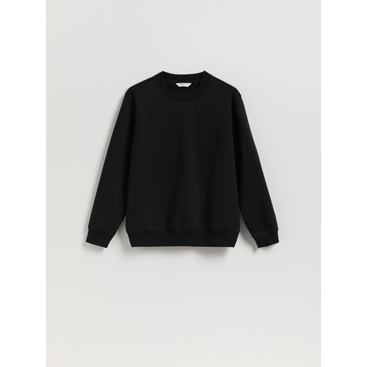 Reserved - Gładka bluza z bawełną - czarny ze sklepu Reserved w kategorii Bluzy męskie - zdjęcie 187298072
