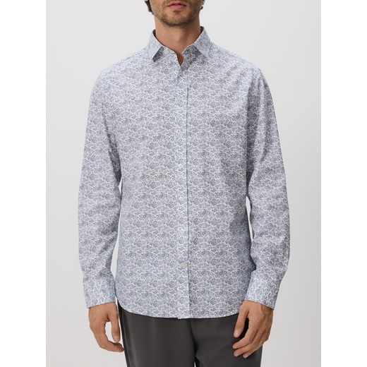 Reserved - Koszula slim z bawełny egipskiej - jasnoniebieski ze sklepu Reserved w kategorii Koszule męskie - zdjęcie 187298231