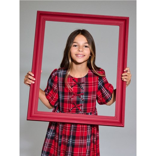 Sinsay - Sukienka babydoll w kratę - czerwony ze sklepu Sinsay w kategorii Sukienki dziewczęce - zdjęcie 187298390