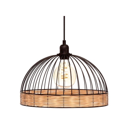 WellHome Lampa wisząca w kolorze czarno-jasnobrązowym - wys. 25 x Ø 35 cm - id: 17699111 - marki Wellhome - 187298664 WellHome Lampa wisząca w kolorze czarno-jasnobrązowym - wys. 25 x Ø 35 cm ze sklepu Limango Polska w kategorii Oświetlenie - zdjęcie 187298664