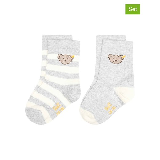 Steiff Skarpety (2 pary) w kolorze szaro-białym - id: 17892310 - marki Steiff - 187299003 Steiff Skarpety (2 pary) w kolorze szaro-białym ze sklepu Limango Polska w kategorii Skarpetki dziecięce - zdjęcie 187299003