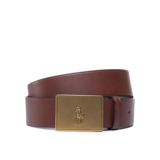 Pasek Męski Polo Ralph Lauren 36Mm Pp Plaque Belt 405691693002 Brązowy ze sklepu eobuwie.pl w kategorii Paski męskie - zdjęcie 187300174