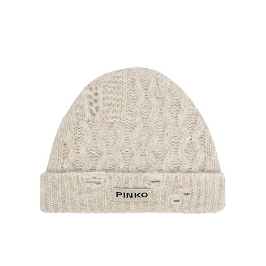 Czapka PINKO 104476 A28Y Beżowy ze sklepu eobuwie.pl w kategorii Czapki zimowe damskie - zdjęcie 187300191
