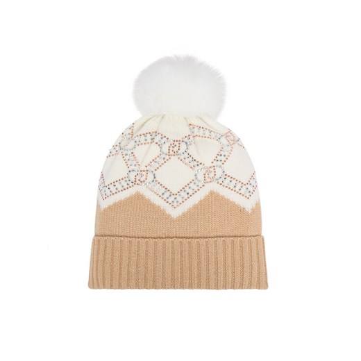 Czapka Liu Jo TF4297 MS55L Beżowy - id: 8056255097465 - marki Liu Jo - 187300261 Czapka Liu Jo TF4297 MS55L Beżowy ze sklepu eobuwie.pl w kategorii Czapki zimowe damskie - zdjęcie 187300261