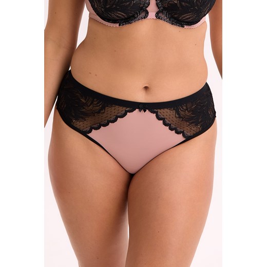 Brazyliany Gaia 1309B Elara czarno-różowy ze sklepu kontri.pl w kategorii Majtki damskie - zdjęcie 187300802