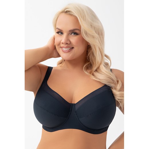 Biustonosz miękki Gorsenia K974 Anika granatowy ze sklepu kontri.pl w kategorii Biustonosze - zdjęcie 187300872