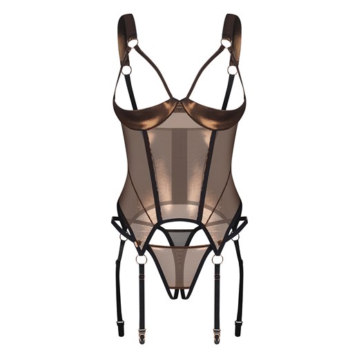 Gorset sexy Obsessive Soranna corset & crotchless thong black ze sklepu kontri.pl w kategorii Gorsety - zdjęcie 187300900