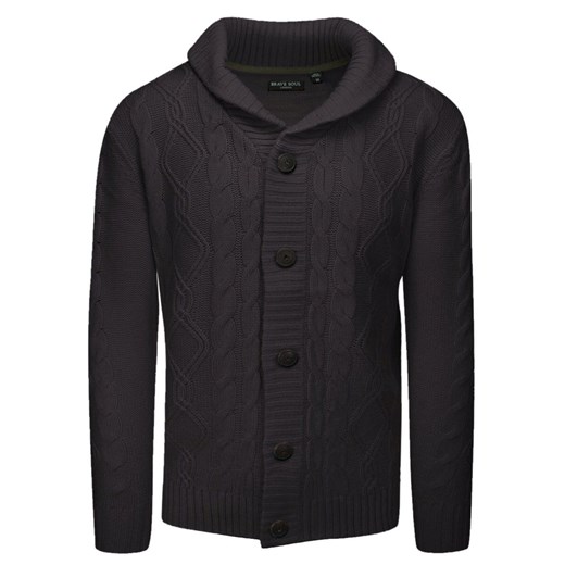 Grafitowy Dziergany Sweter Zapinany na Guziki, Kardigan, Elegancki - BRAVE SOUL SWBRSAW25TRACTATUSdkgrey - id: 24285 - marki BRAVE SOUL - 187301054 Grafitowy Dziergany Sweter Zapinany na Guziki, Kardigan, Elegancki - BRAVE SOUL SWBRSAW25TRACTATUSdkgrey ze sklepu JegoSzafa.pl w kategorii Swetry męskie - zdjęcie 187301054