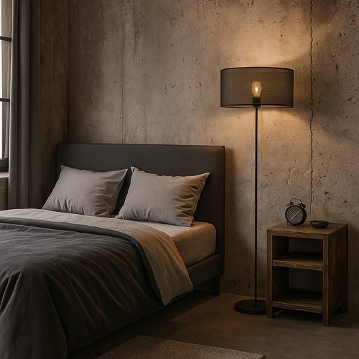 Nowoczesna lampa podłogowa do sypialni WERONA AŻUR z ażurowym kloszem ze sklepu Lysne w kategorii Lampy podłogowe - zdjęcie 187301580