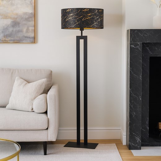 Nowoczesna lampa podłogowa do salonu z marmurowym abażur KALIFORNIA MARMUR ze sklepu Lysne w kategorii Lampy podłogowe - zdjęcie 187301614