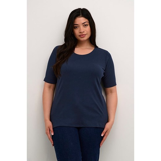 KAFFE curve Koszulka w kolorze granatowym ze sklepu Limango Polska w kategorii Bluzki damskie - zdjęcie 187302203